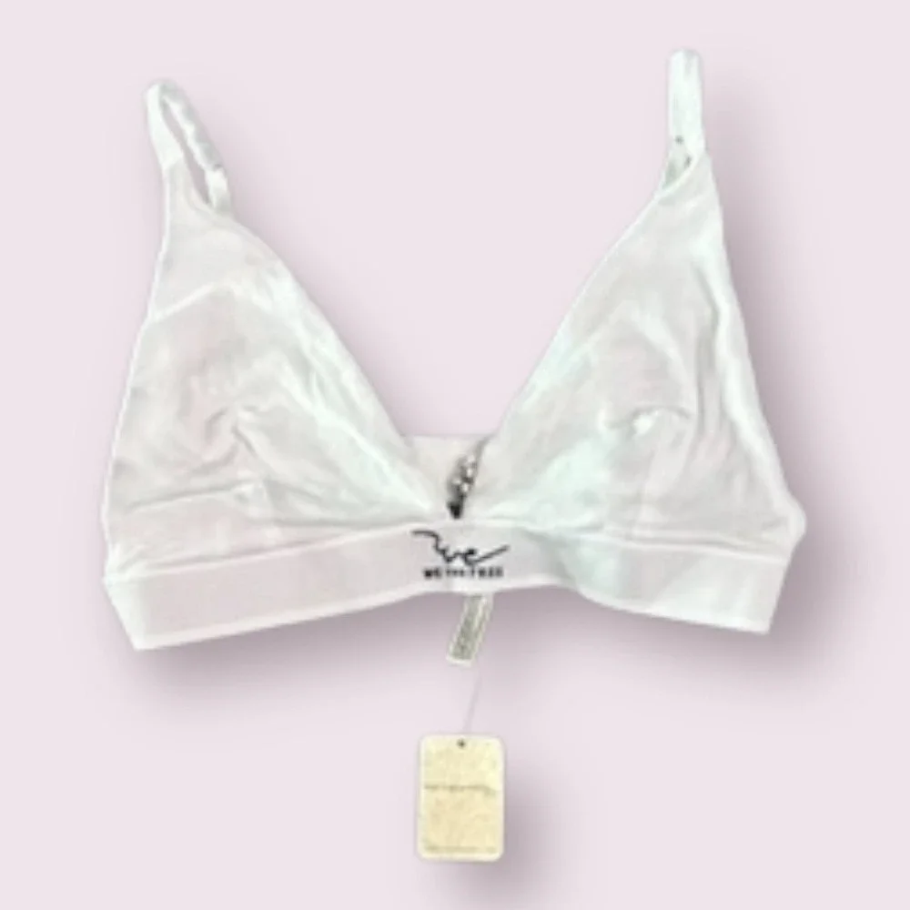 We The Free Free People Triangle Bralette Ivory‎ L NWT - Picture 10 of 12